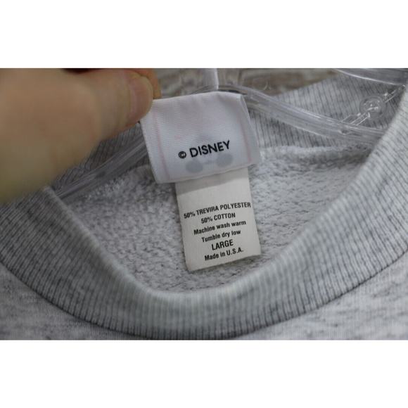 VINTAGE Disney Wear Kids Youth Size Large Pullover Sweatshirt Goofy Heather Gray - Picture 8 of 9